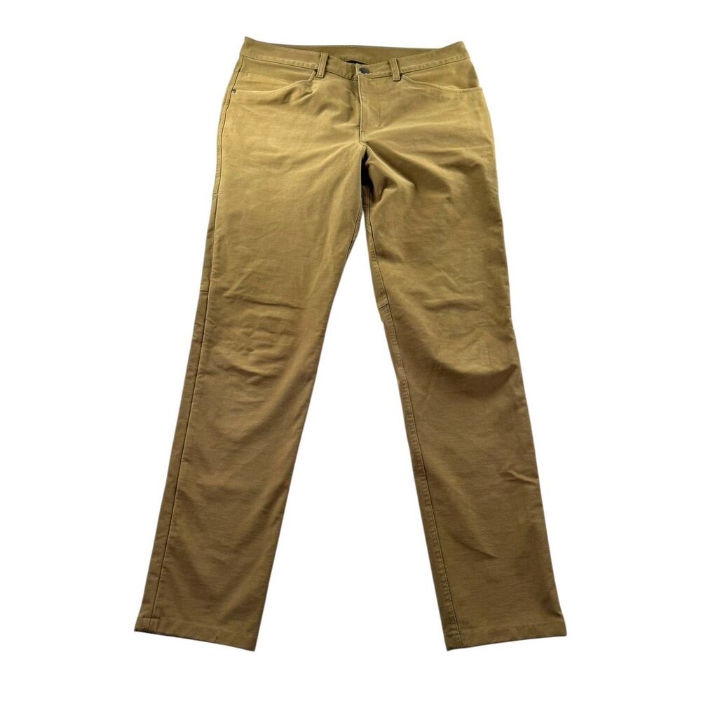 Lululemon ABC Utilitech Slim Fit Pants Mens 34x31 Brown 5 Pocket Chino LM5ABNS